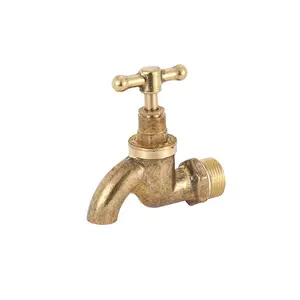LIRLEE OEM Outdoor Brass Bibcock Elbow Water Tap Faucets