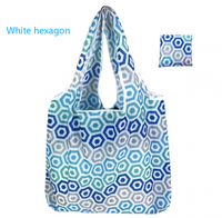 Nouveau sac de courses pliable en polyester, durable, de taille moyenne, grande capacité, couleur unie, idéal pour les supermarchés