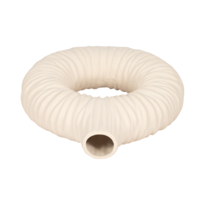 Vaso in Ceramica a Forma di Anello Aperto con Texture Radiante, Decorazione Scultorea per Casa, Vaso per Fiori da Soggiorno - Product Image 6