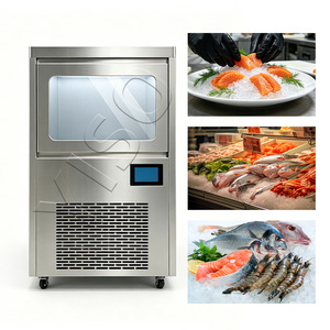 Machine à glace pilée YISO 150 kg, machine à glace en flocons commerciale, capacité de stockage de 80 kg, 220 V, 850 W, refroidissement par air et eau, pour <span class=keywords><strong>restaurant</strong></span>, café - Product Image 4