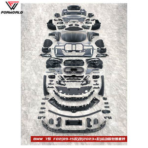 Pour <span class=keywords><strong>BMW</strong></span> Série 7 F02 2009-2015 Kit complet de carrosserie avec grille de pare-chocs avant arrière mise à niveau de la lampe de capot de garde-boue pour G70 2023 + New MT - Product Image 2