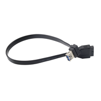 Cable de extensión USB 3,0, Conector de 90 grados, 20 pines, Panel de chasis montado para ordenador