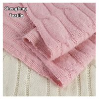 CF691 #   Tissu jacquard texturé ondulé, chaud et confortable, mélange d'acrylique, de nylon et de polyester, tricoté chaîne, pour la confection de pulls, robes et manteaux pour femmes