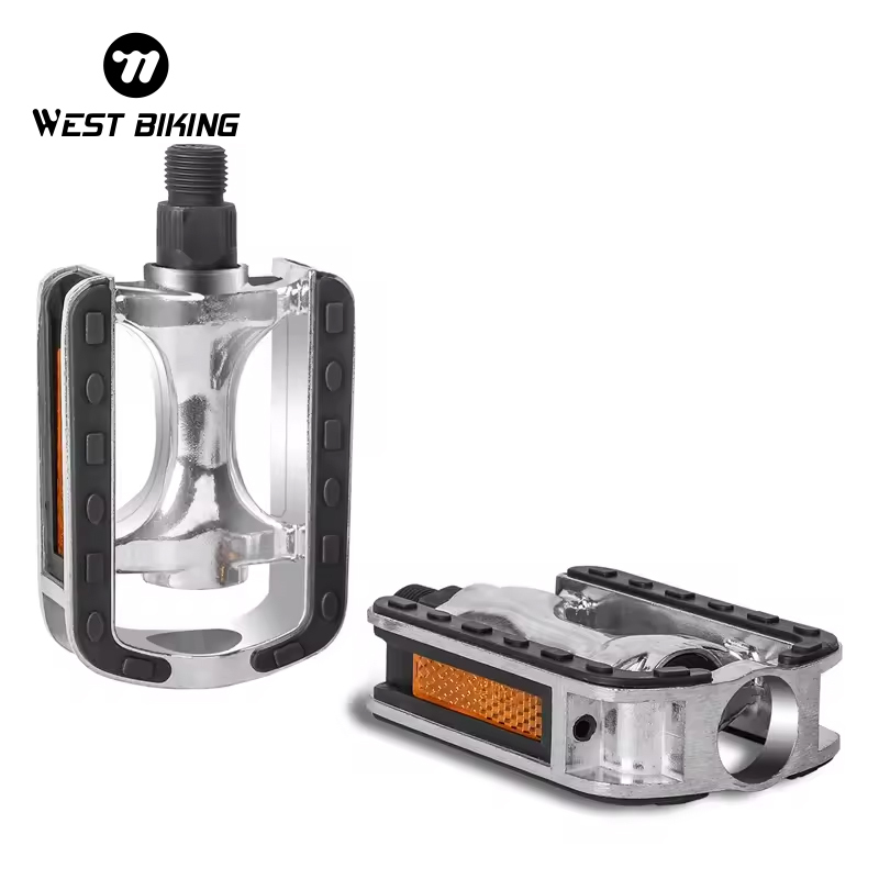 For West Biking Flat Mountain Road Bike Aluminum Alloy Pedals Non-slip Exercise Cycling Parts