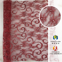 Tissu en dentelle suisse creuse sur mesure en gros, 100% polyester, dentelle française en tulle nigérian pour robe de soirée de mariage