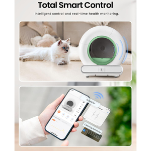 Litière Intelligente pour Chat de 65 L, Facile à Nettoyer, Contrôle du Sable Amovible, Vert, Haute Qualité, <span class=keywords><strong>Robot</strong></span> Litière Intelligent, Direct Usine - Product Image 3
