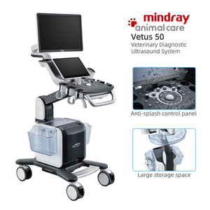 Equipo de diagnóstico por ultrasonido Doppler color veterinario Mindray Vetus 50 para uso en clínicas veterinarias. - Product Image 1