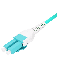 1m (3ft) Fiber Patch Cable2 Fibers LC UPC Duplex to LC UPC Duplex Multimode OM4 Riser OFNR2.0mm Tight-Buffered Aqua