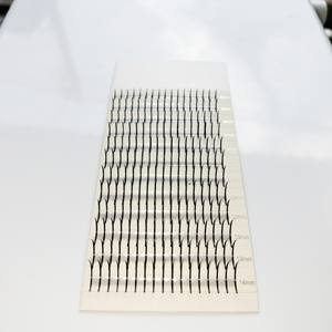 Extensions de cils cylindriques à 3 rangées, aspect naturel, volume intense, en cheveux synthétiques faits à la main, styles européens, emballage personnalisé avec logo - Product Image 3