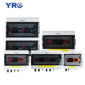 Boîtier de combinaison photovoltaïque extérieur étanche YRO 4 entrées 4 sorties 600V avec protection contre les surtensions et montage mural - Product Image 1