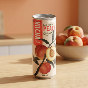 Fournisseur de canettes de thé glacé aux fruits frais pêche 330 ml pour supermarchés, magasins de proximité et distributeurs de boissons avec approvisionnement en gros - Product Image 1