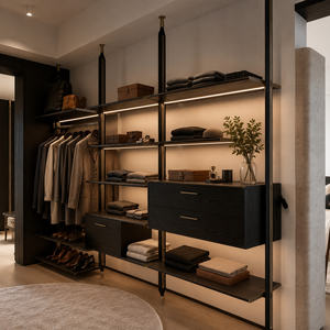 Estantería Modular <span class=keywords><strong>de</strong></span> Aluminio y Madera con Cajones para Oficina o <span class=keywords><strong>Biblioteca</strong></span> - Product Image 1