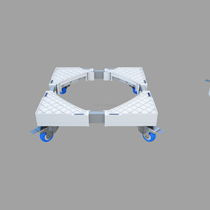 Support pour mini-réfrigérateur et machine à laver manuel avec 4 roues verrouillables, chariot réglable universel pour usage hôtelier - Product Image 3