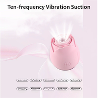 10-stufig Einstellbarer Ultra-Leiser Umweltfreundlicher Rosen-Vibrator IPX7 Wasserdicht USB-Aufladbar 40 DB Klitoris G-Punkt Saugvibrator