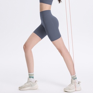 Pantalon de <span class=keywords><strong>yoga</strong></span> taille haute pour femme, effet push-up, moulant, pour fitness, course, sport, cyclisme, été, fin, uni, séchage rapide, extérieur - Product Image 2