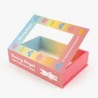 Boîte cadeau magnétique créative avec logo personnalisé du fabricant, emballage en papier cartonné avec fenêtre