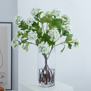 Hydrangeas artificiels en soie blanche, 3 têtes, haute simulation, pour décoration de mariage et de maison - Product Image 1