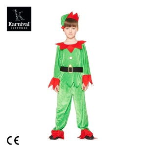 ODM Toute Vente Enfants Fête <span class=keywords><strong>De</strong></span> Noël Performance Costume Ensemble Velours Outfit pour Garçon Elf & Santa Helper Comprend Pantalon et Haut - Product Image 3