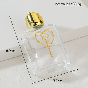 Bouteilles d'eau bénite en verre ton or chrétien catholique jésus conteneur cadeau spirituel religieux église décor bouteille d'eau bénite - Product Image 6
