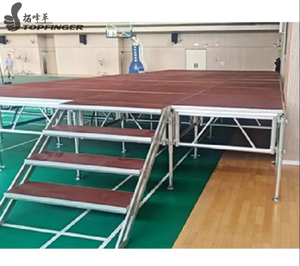 Le treillis en alliage d'aluminium personnalisable certifié TUV affiche un design carré et rond pour la scène de concert en plein air - Product Image 1