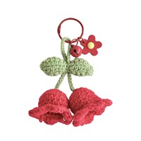 Porte-clés fleurs artificielles au crochet : Muguet, Fleurs en relief, Campanules, Bleuets, faits main