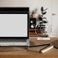 Trophée en cristal gravé avec logo personnalisé, cadeau d'affaires, vente en gros, trophée de récompense en verre personnalisable et designable