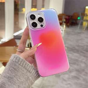 Coque pour iPhone 16 Pro Max, coque blanche scintillante INS, coque de téléphone anti-chute à couverture intégrale Friendly Halo - Product Image 3