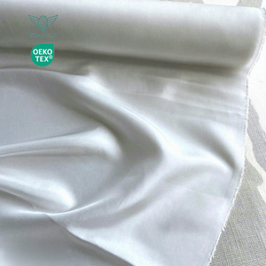 通気性のある軽量ブラックホワイト10mm 114cm純シルクハボタイ生地100%桑絹シャツワンピース女の子用寝間着 - Product Image 1