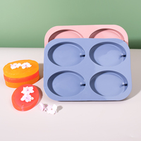 Rectangle écologique Silicone bac à glaçons gâteau chocolat moule de cuisson moule maison artisanat savon moules 4 cavités