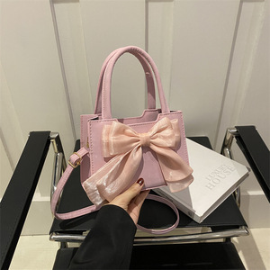 Bolso de mano mini con lazo decorativo para mujer, elegante bolso de mano con asa superior, bolso bandolera de moda para el día a día, citas y fiestas - Product Image 2