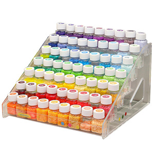 Étagère de rangement transparente à 7 niveaux, grande capacité, pour organiser et présenter les perles Perler - Product Image 3