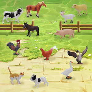 Modelos de animales de granja altamente realistas, juego de figuritas educativas, juguete para decoración de niños, regalo creativo de aprendizaje interactivo de animales - Product Image 2