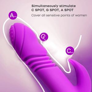 Vibratore flessibile all'ingrosso del masturbatore del coniglio dildo ricaricabile del silicone sicuro del corpo medico autoriscaldante per le donne - Product Image 5
