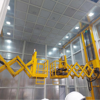Chariot élévateur à ciseaux hydraulique 3D, plateforme de travail aérienne mobile automatique à 3 axes pour cabine de peinture
