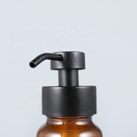 Bouteille de luxe 150 200 250ml en verre ambré, mousse rechargeable, distributeur de savon liquide, bouteille de lotion avec pompe