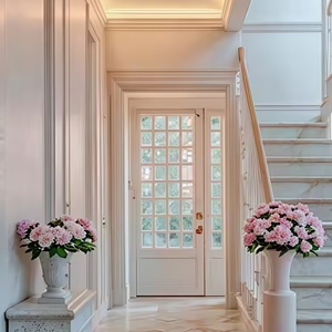 <span class=keywords><strong>Porta</strong></span> Interna in Stile Francese con Telaio in Metallo e Vetro Laterale per Soggiorno, Superficie Rifinita, Prodotto Unico tra le Altre Porte - Product Image 2