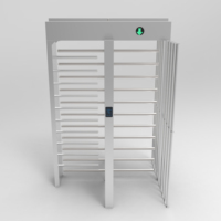 Tourniquet extérieur pleine hauteur en acier inoxydable avec lecteur RFID et scanner QR, contrôle d'accès, étanche IP65, sécurité anti-collision 35