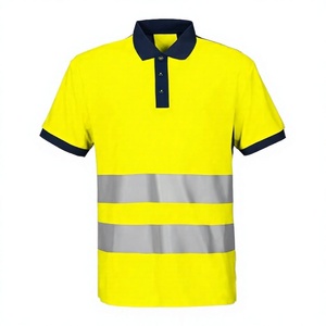 เสื้อเชิ้ตคุณภาพพรีเมียม ป้องกันรอยยับ ลายพิมพ์เพื่อความปลอดภัย สำหรับผู้ชาย ชุดทำงาน ผ้าฝ้าย 100% แถบสะท้อนแสง Hi Viz - Product Image 3