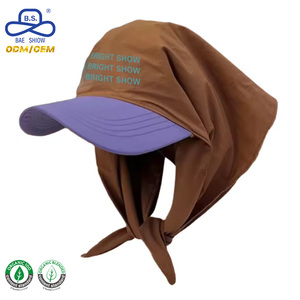 De secagem rápida Turbante Boné de Beisebol Nó Exterior Voltar Sports Proteção Solar Lenço Quadrado Veludo e Tecido Oxford Lenço - Product Image 1