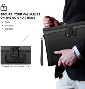 Chống cháy túi tài liệu với dây đeo có thể tháo rời không thấm nước kết hợp khóa chống cháy túi - Product Image 6