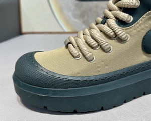 Zapatos de hombre estilo workwear, antideslizantes, con suela gruesa de goma, transpirables, resistentes al desgaste, con cordones, para el día a día, actividades al aire libre, informales - Product Image 6