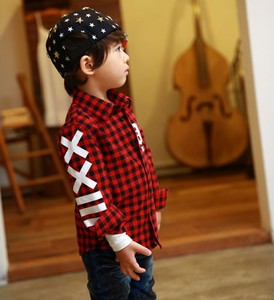 Vêtements pour garçons en gros, nouvelle collection, vêtements pour enfants, chemise polo à carreaux - Product Image 3