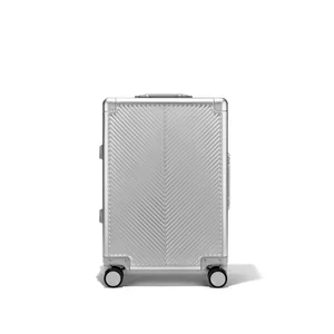 lightweight hard case trolley luggage bag carry on suitcase aluminum alloy trolley luggage with TSA lock