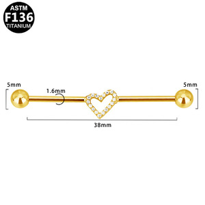 Boucles d'oreilles clous en alliage de titane avec zircon et motif papillon pour femme, bijoux de piercing tendance pour soirée - Product Image 2