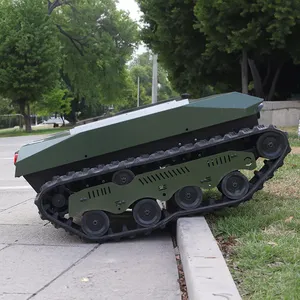 Yüksek hassasiyetli kumandalı tank paletli robot şasi paletli araç