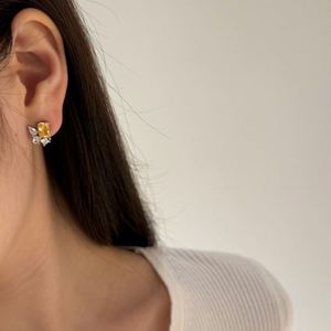 Dylam Exquisite Top Fine Jewelry Supplier 925 Sterling <b>Silver</b> Multiple Stones 8A Zirconia <b>Clip</b>-on Earrings Jewelry for Women - Product Image 5