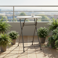 Table de pique-nique pliable légère pour l'extérieur, résistante aux intempéries, avec structure en acier, pour restaurants et usage domestique, table en plastique personnalisée