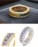 Bague géométrique en saphir rose en argent sterling 925 pour femme, pierre précieuse cultivée en laboratoire, bague décontractée tendance de luxe léger, taille US 5-9