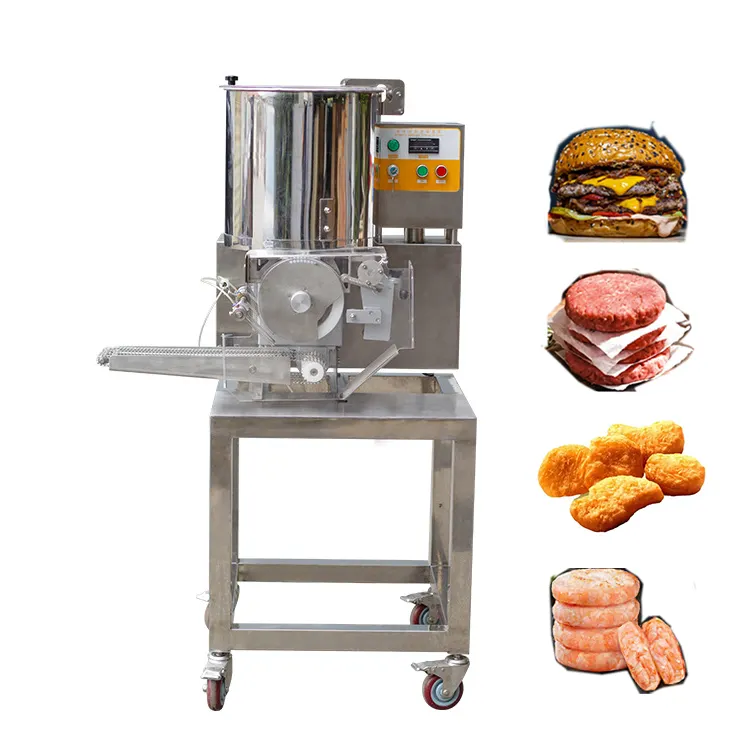 इलेक्ट्रिक स्वचालित हैमबर्गर पैटी मशीन हैम्बर्ग पेस्टी मशीन गोमांस चिकन मांस पाई बनाने की मशीन
