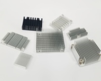 Mini dissipateur thermique anodisé noir 14*14*08mm